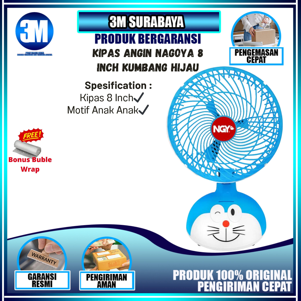 KIPAS ANGIN NAGOYA 8 inch | KIPAS ANGIN BERKARAKTER | KIPAS ANGIN MOTIF | KIPAS ANGIN BERMOTIF | KIP