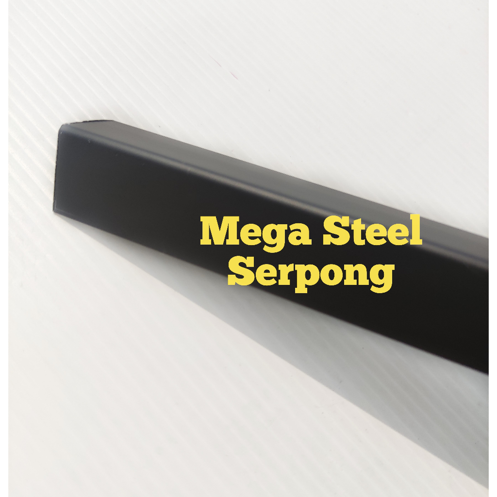 List Siku Alumunium Hitam Black uk 2 cm x 2 cm, Panjang 150 cm