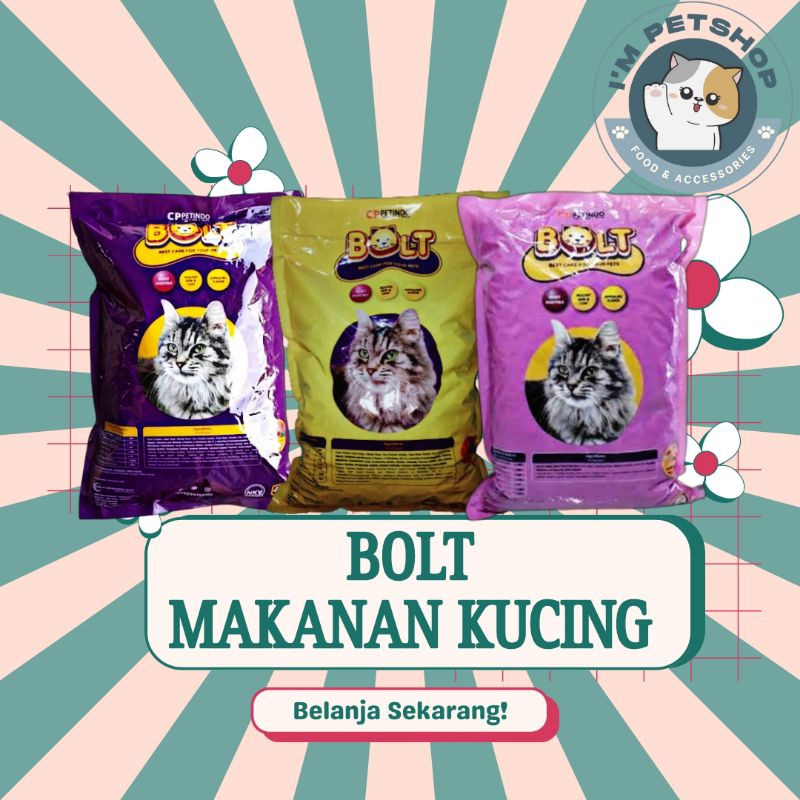 BOLT MAKANAN KUCING - BOLT TUNA - BOLT SALMON - MAKANAN KUCING BOLT