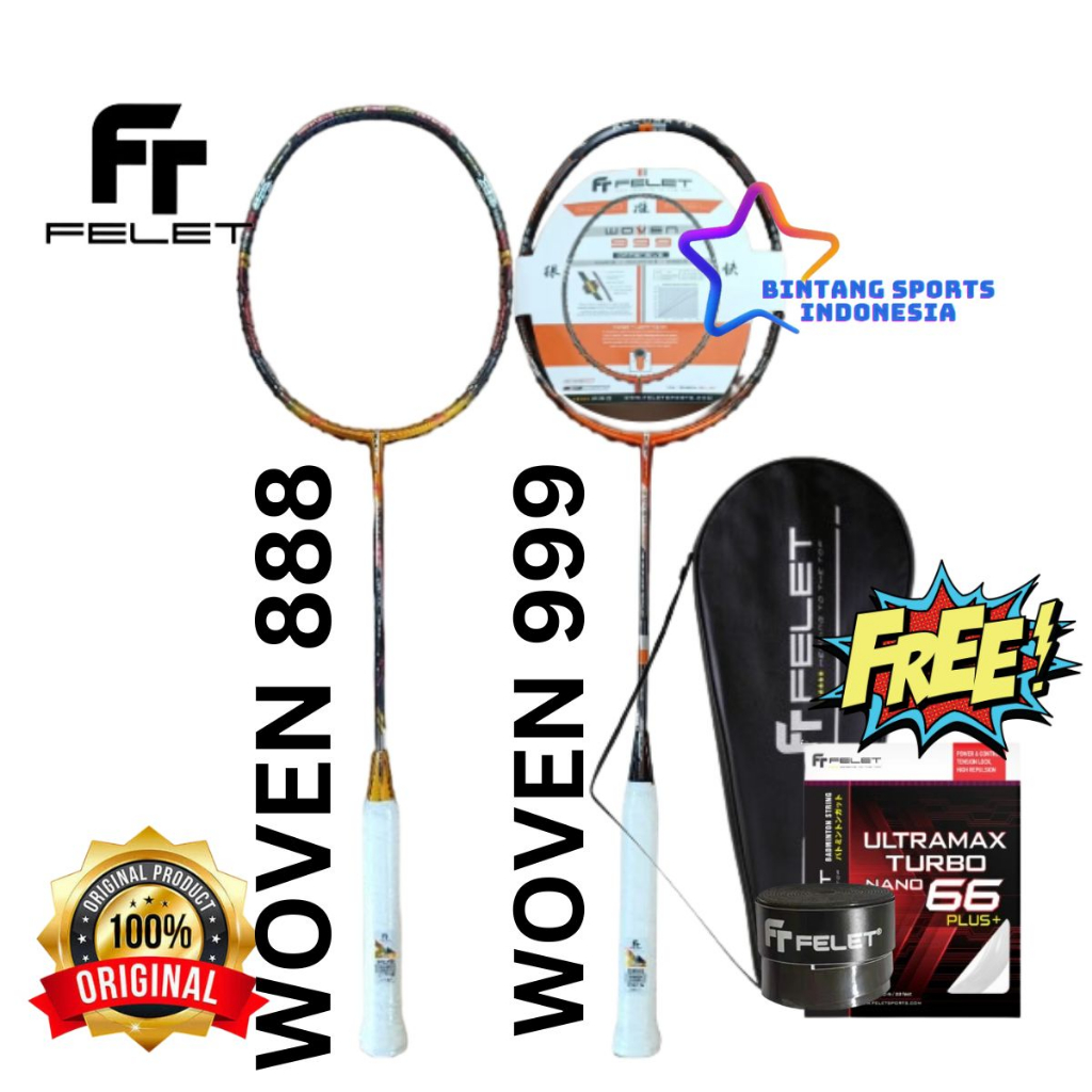 RAKET FELET WOVEN BADMINTON BULUTANGKIS FELET WOVEN 999 888 ORIGINAL