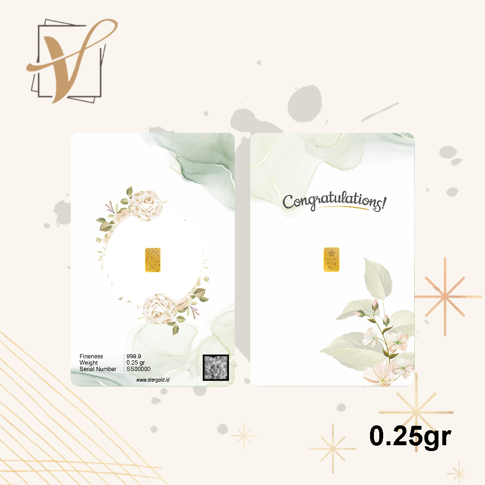 Logam Mulia Micro Gold Star Gold Congratulations Series 0.25gr