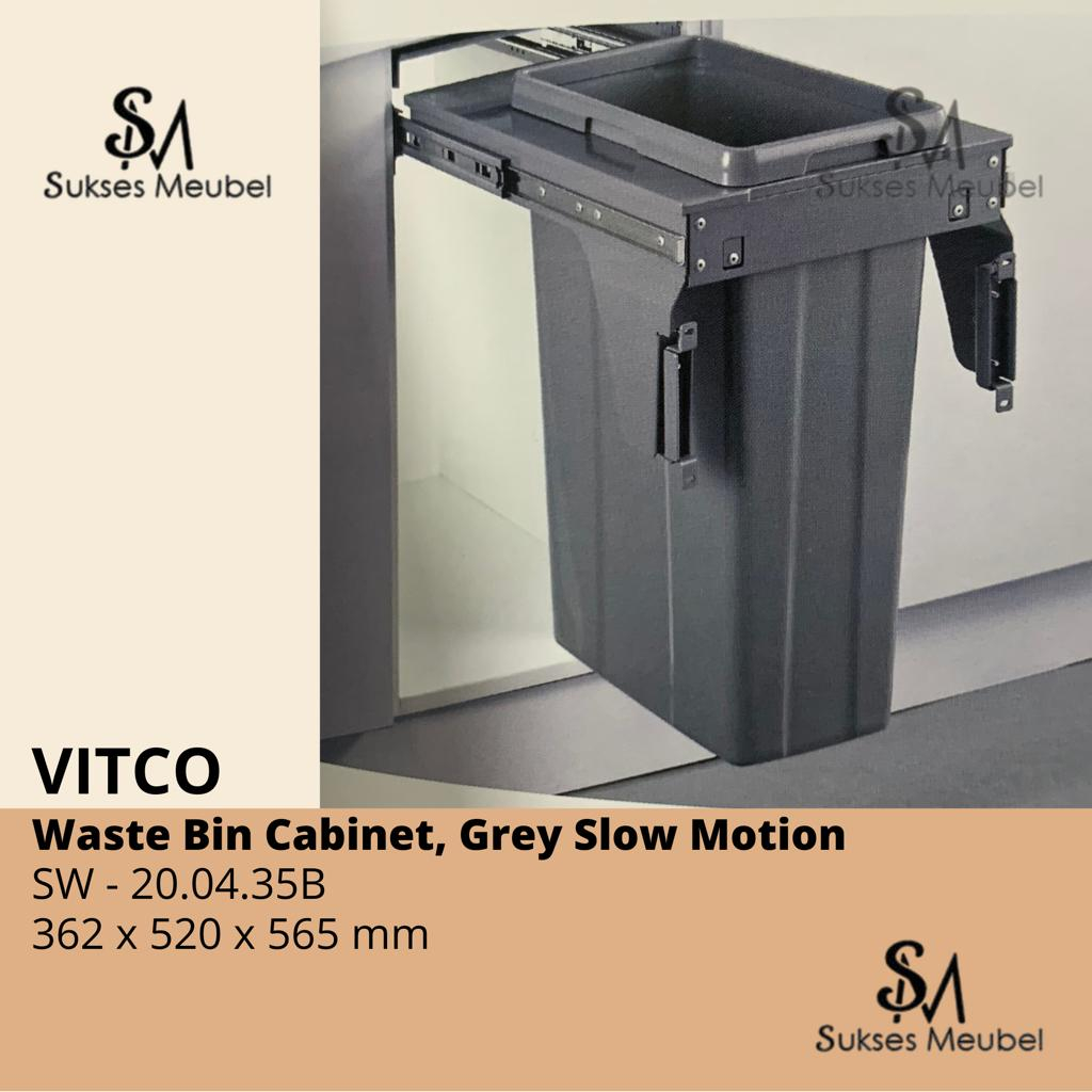 SW 20.04.35B VITCO / WASTE BIN CABINET, GREY SLOW MOTION VITCO