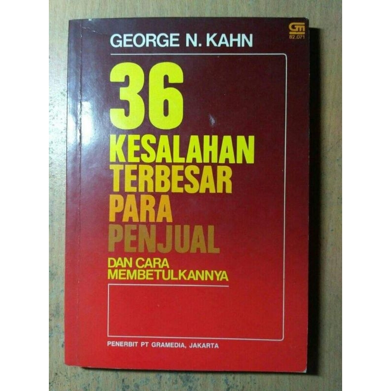 36 KESALAHAN TERBESAR PARA PENJUAL DAN CARA MEMBETULKANNYA