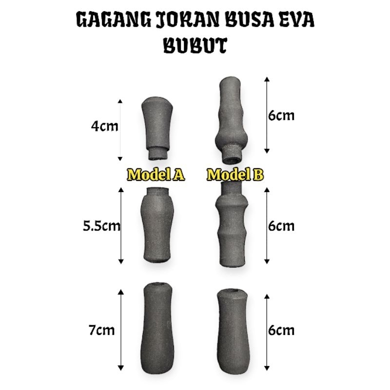 Gagang Joran Udang Busa Eva Bubut