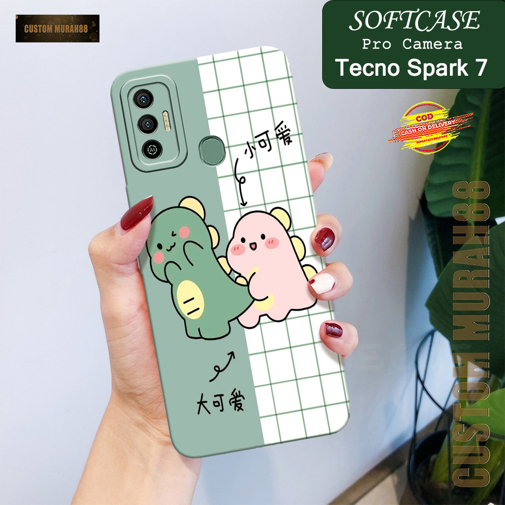 Case Tecno Spark 7 Terbaru - Fashion Case KARTUN  - Casing Hp Tecno Spark 7 - Softcase Pro Camera Te