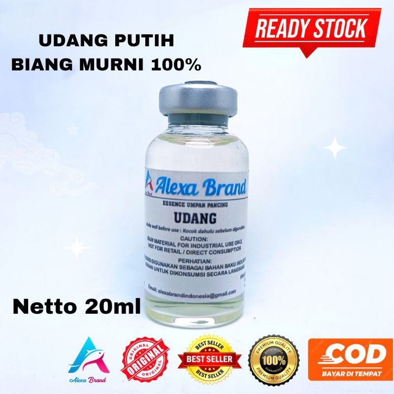 Essen Udang biang murni 100% - esen udang bening- Alexa Brand udang - umpan pancing