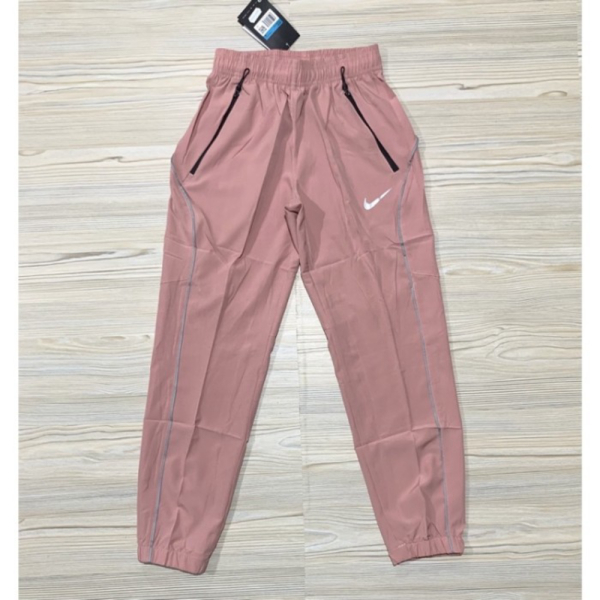 Unik Celana Jogger Wanita Training Sport Parasut Micro Premium Import - Pink Gelap M Limited