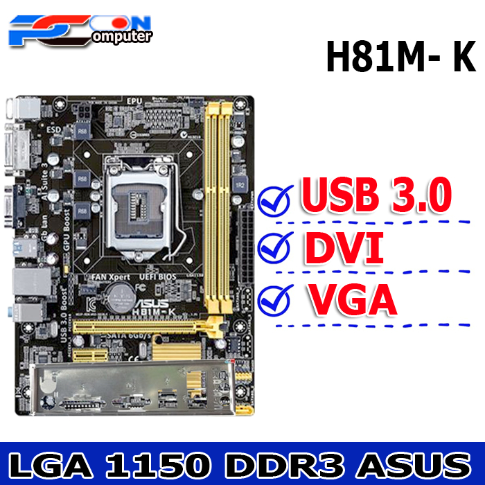 Mobo LGA 1150 H81 ASUS ONBOARD