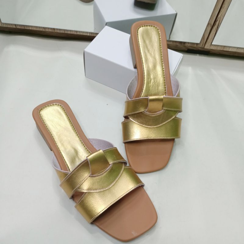 Sandal kulit wanita/Sandal kulit garut/Sandal papirut garut