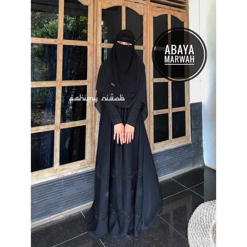 Abaya Marwah black series by fahimy niqob