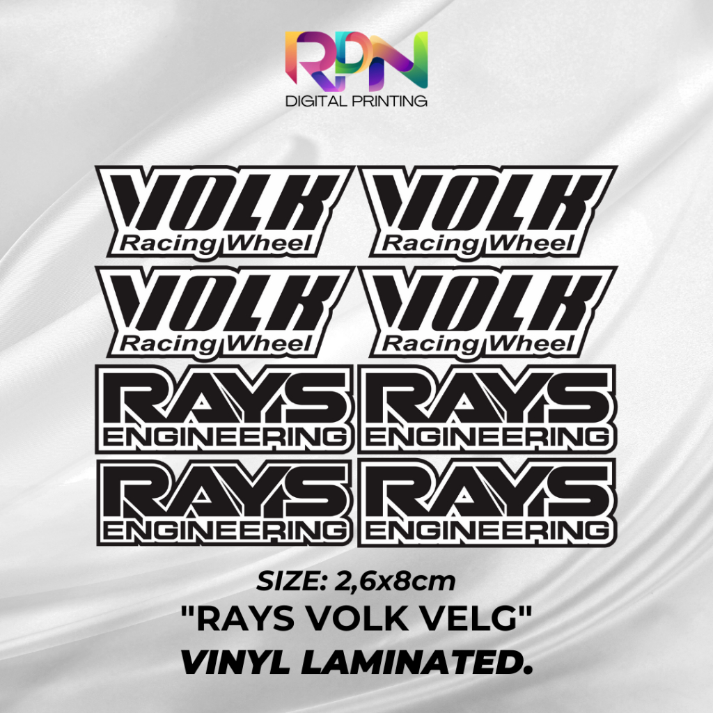 

STIKER/STICKER PRINTING PRINCUTT RAYS VOLK VELG L SATU SET VIRAL