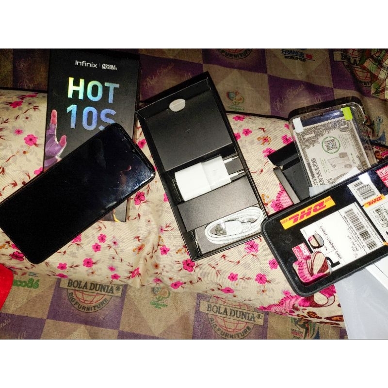 INFINIX hot 10s fullset seken minus(matot)