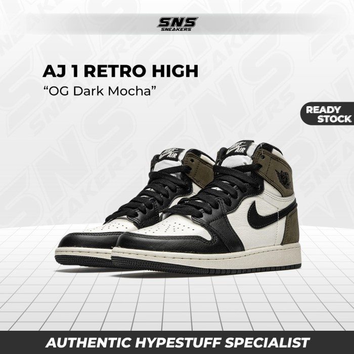 Nike Air Jordan 1 High Dark Mocha (GS) 100% Authentic