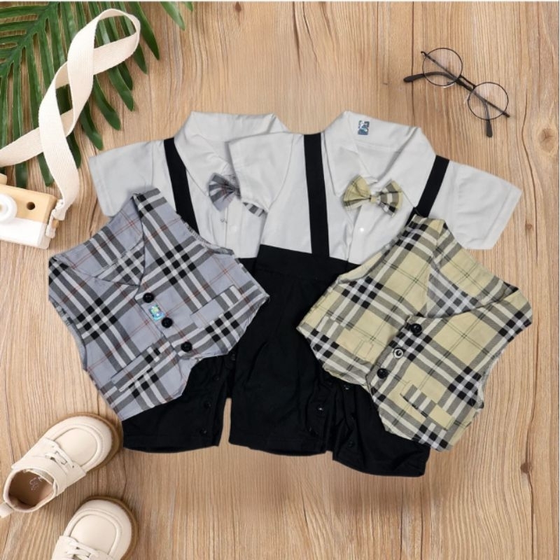 Romper bayi model tuxedo untuk acara formal