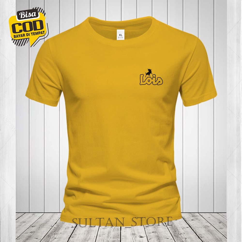 Pakaian Pria> wanita >kaos Lois  Hitam Kiri >T-shirt Kaos Distro Cotton 30s Premium