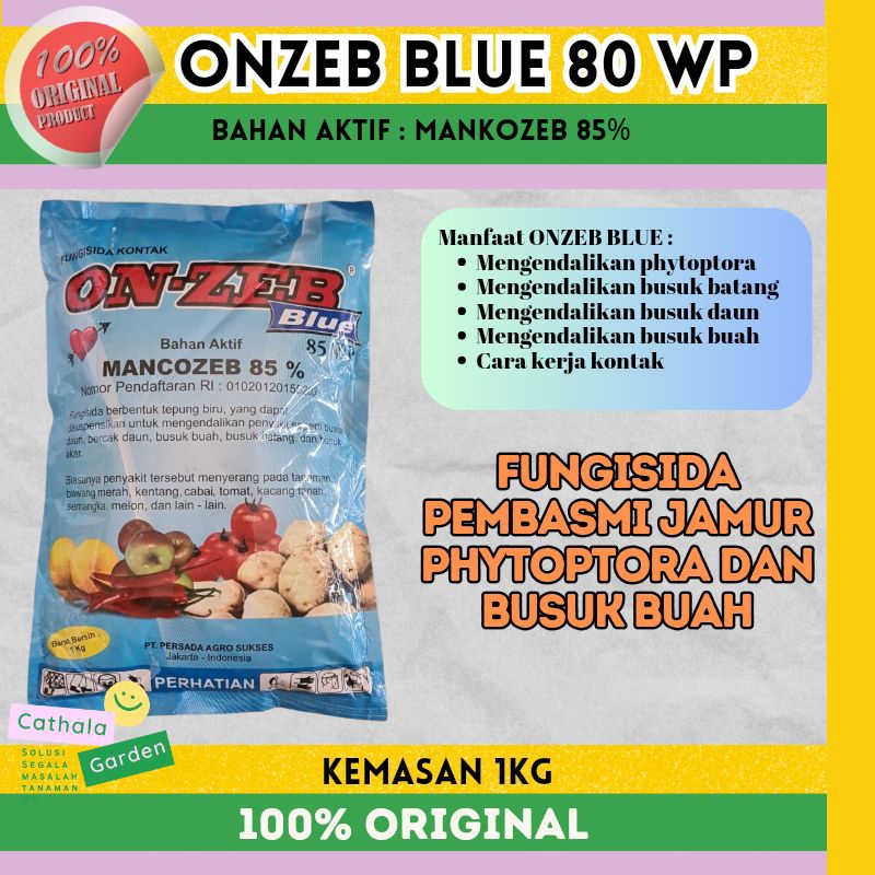 ONZEB BLUE 85 WP KEMASAN 1 KG | FUNGISIDA MANKOZEB BIRU 85 % PEMBASMI JAMUR TANAMAN