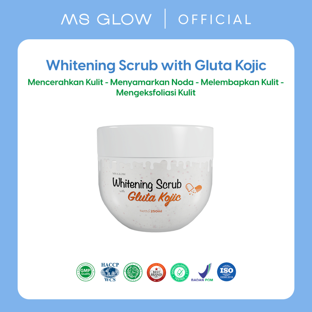 MS GLOW - PAKET WAJAH ACNE - 750 GR FREE 3 WHITENING SCRUB - 250GR