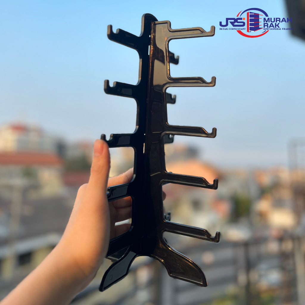 Rak Display Kacamata 5 Tingkat hitam / Rak kacamata / Gantungan kacamata