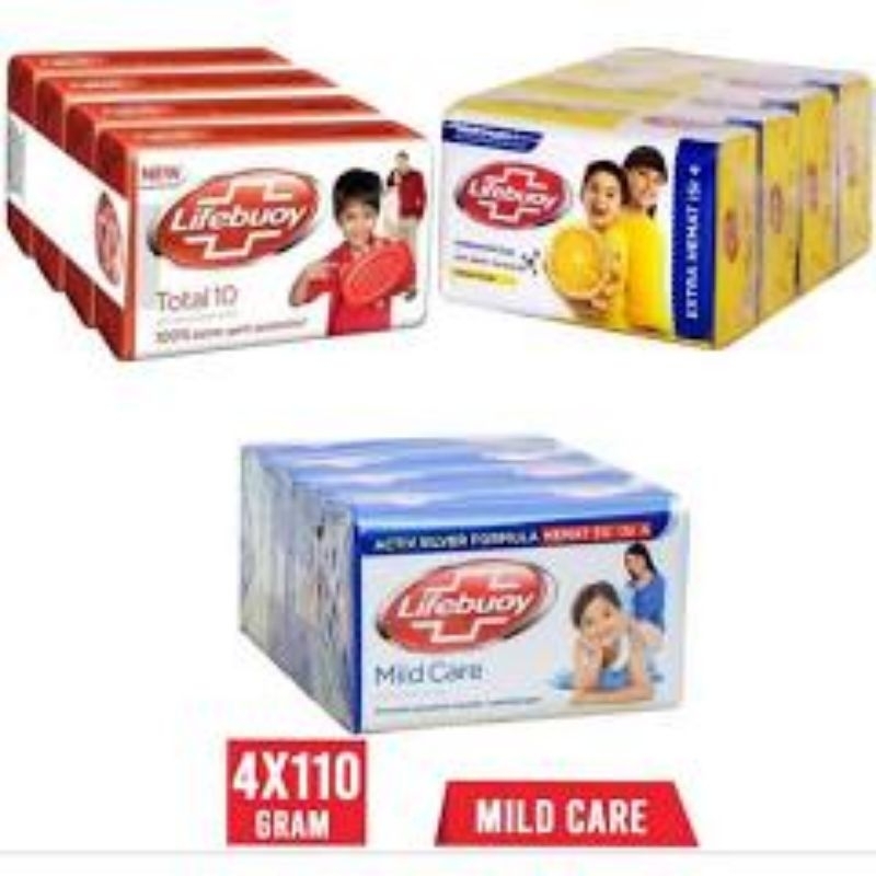 SABUN MANDI BATANG LIFEBOY 110GRAM ISI 4PCS