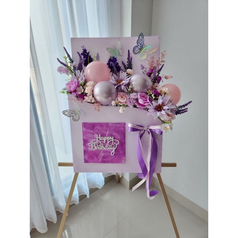 

Standing Gift Box/ standing flower/ ucapan birthday ulangtahun / ucapan selamat