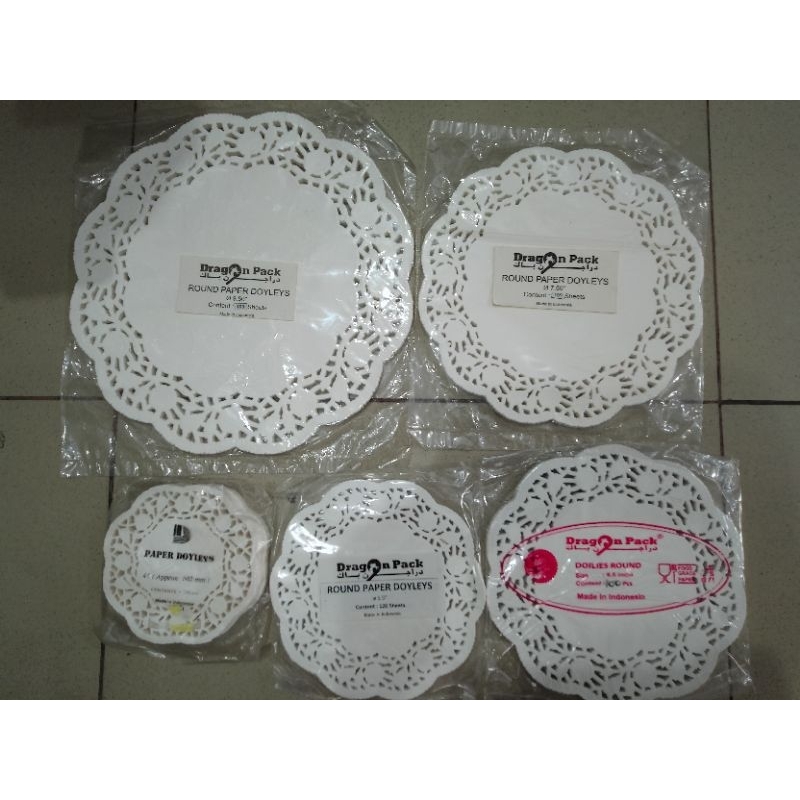 Doilies Paper Round / Kertas Renda Alas Kue