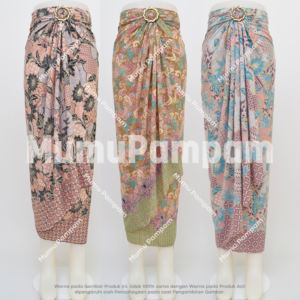 Rok Kain Batik Lilit Bawahan Kebaya Wisuda Modern Plisket Jumbo Premium Pakaian Tradisional Wanita B