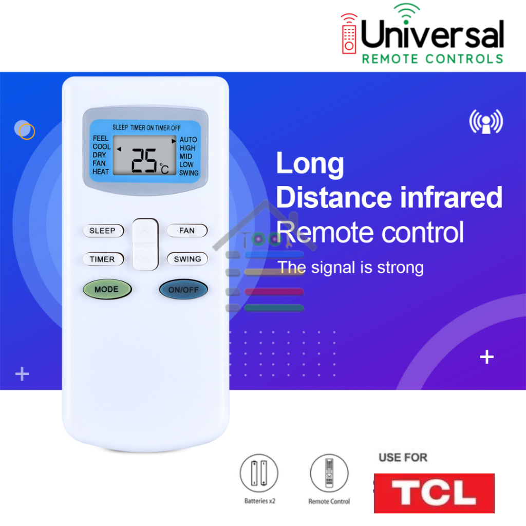 remot Remote AC TCL ECO X5 Series TAC-05CSA/X5 BIRU