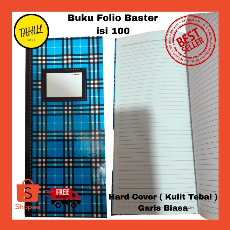 

Buku Folio Baster isi 100 / Buku Hard Cover / Buku akuntansi garis biasa