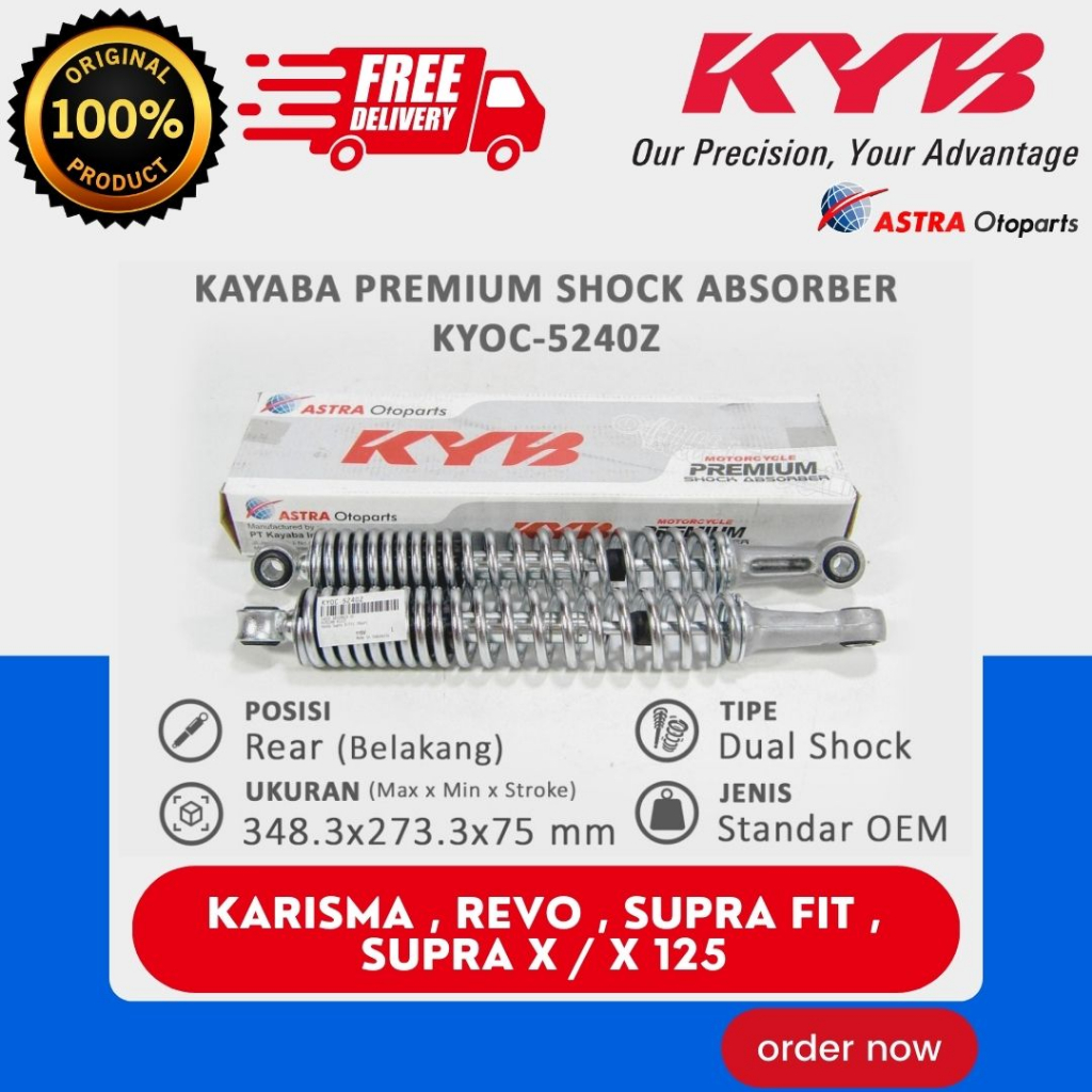 [READY COD] SHOCKBREAKER KAYABA KYOC-5240Z UNTUK MOTOR SUPRA X / FIT / SOKBREKER / SHOCK BREAKER / K