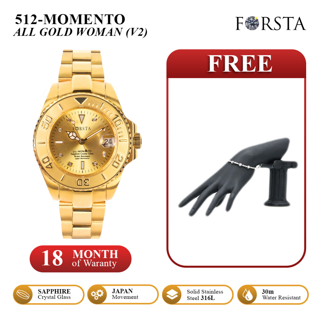 Forsta 512 Momento All Gold - Woman Jam Tangan Kesehatan