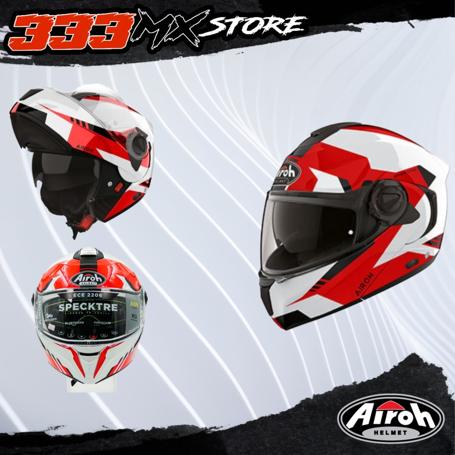 Helm AIROH Specktre Clever Red Gloss AIROH Helmet Specktre Red Ori