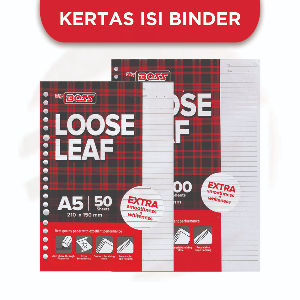 

Kertas Isi Binder A5 & B5 50 & 100 Lembar - BIGBOSS