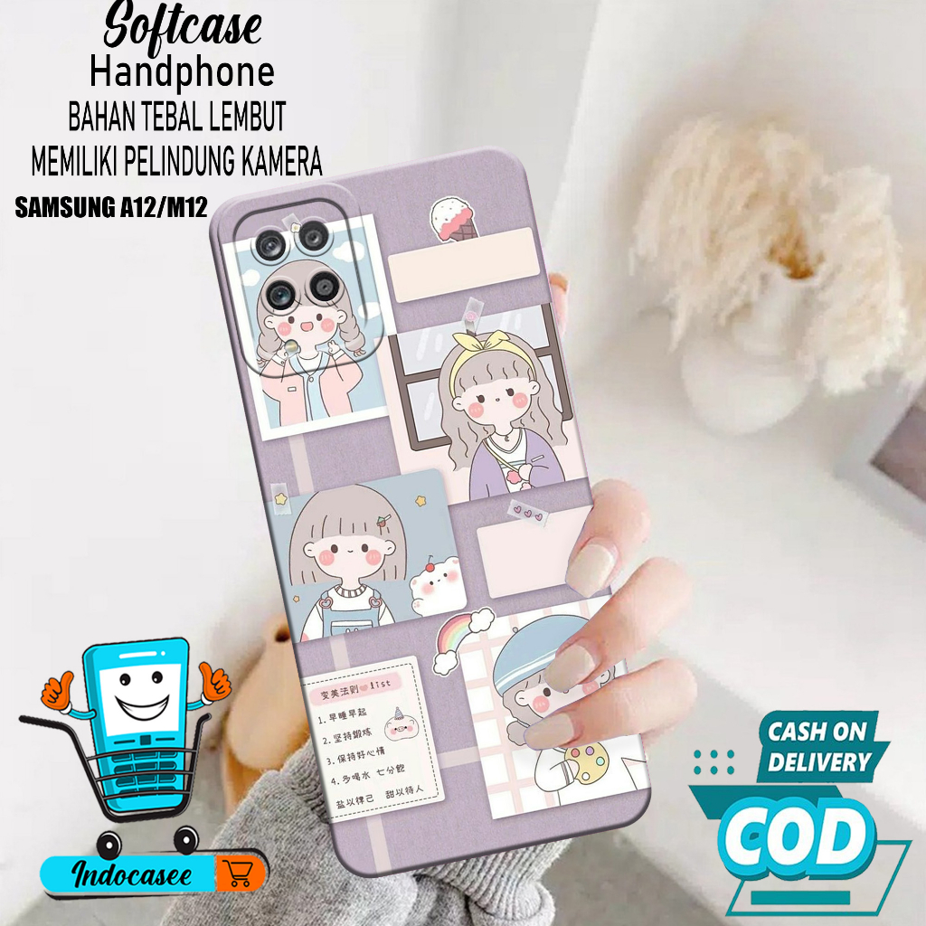 Case Hp Samsung Galaxy A12/M12 - Softcase Samsung Galaxy A12/M12 - Casing Samsung Galaxy A12/M12 - K
