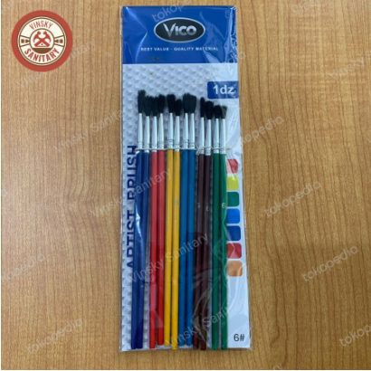 

Kuas Lukis Warna No 6 / Koas Lukis / Kuas Cat Air / Artist Brush