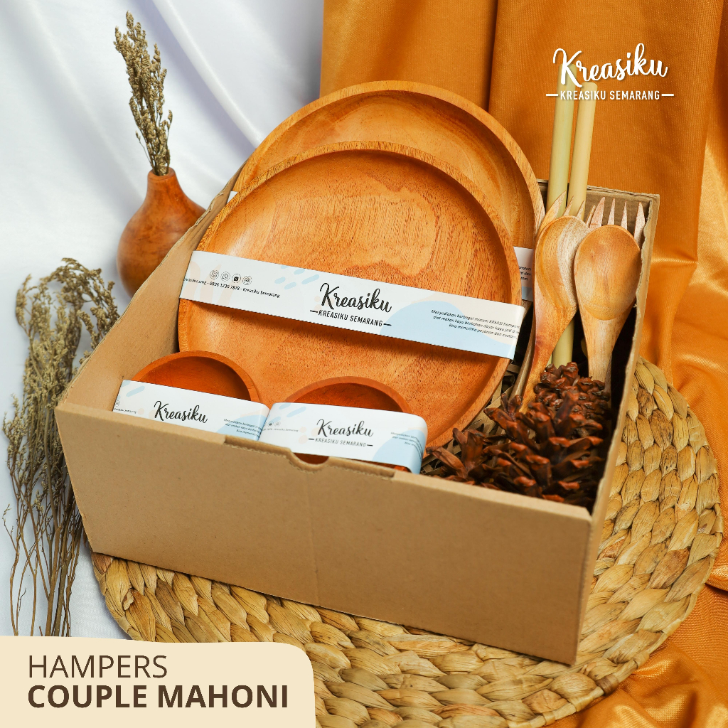 

HAMPERS ALAT MAKAN KAYU COUPLE MAHONI / KADO PERNIKAHAN / HADIAH / WISUDA / GIFT / WEDDING GIFT