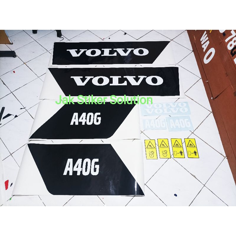 Stiker Volvo A40G Sticker Alat Berat