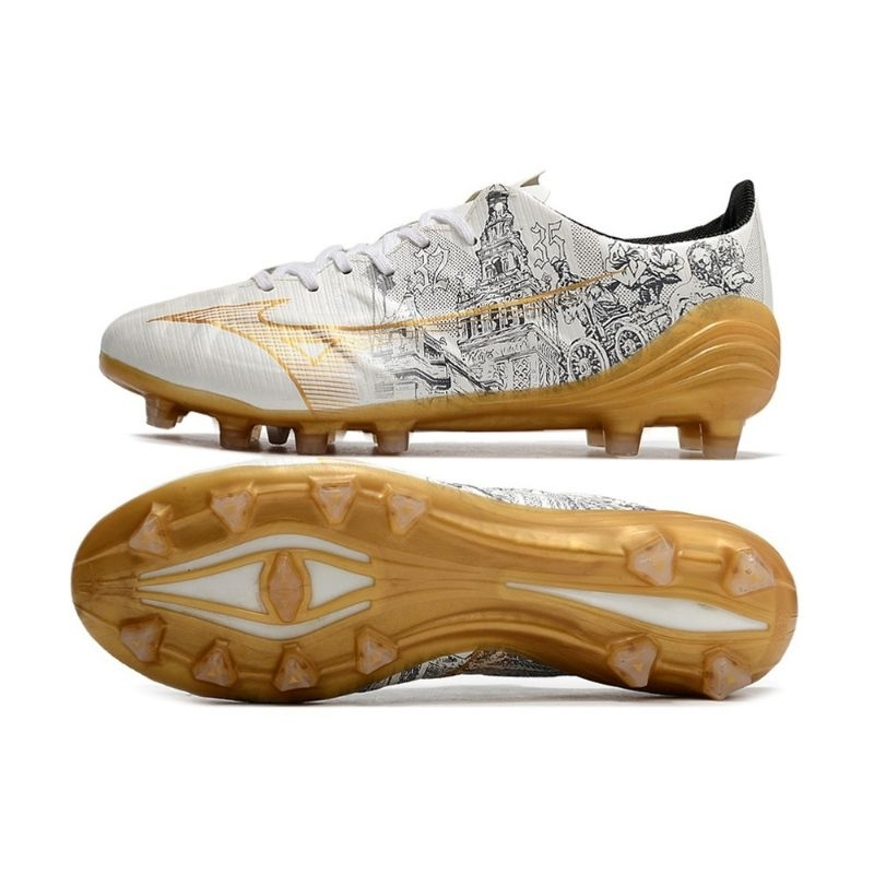 SEPATU BOLA MIZUNO ALPHA ELITE JAPAN SR4 WHITE GOLD FG