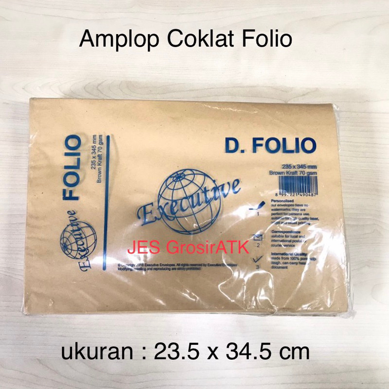 

Amplop Coklat Folio EXecutive Polos (tidak ada lem)