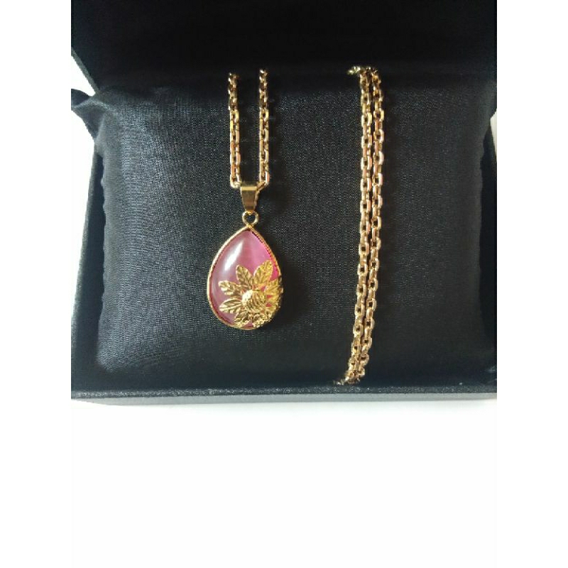 KALUNG RANTAI LIONTIN BATU GIOK