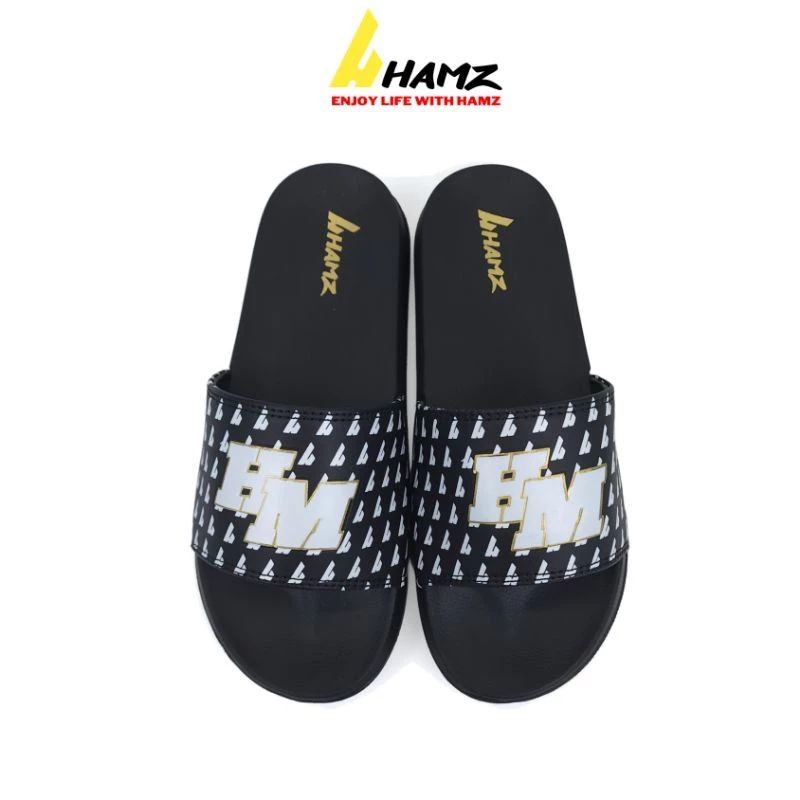 Sendal Slop Mlb Ny Printed Hitam Putih Sendal Slop Pria Sendal Slop Karet Sendal Slide Terlaris