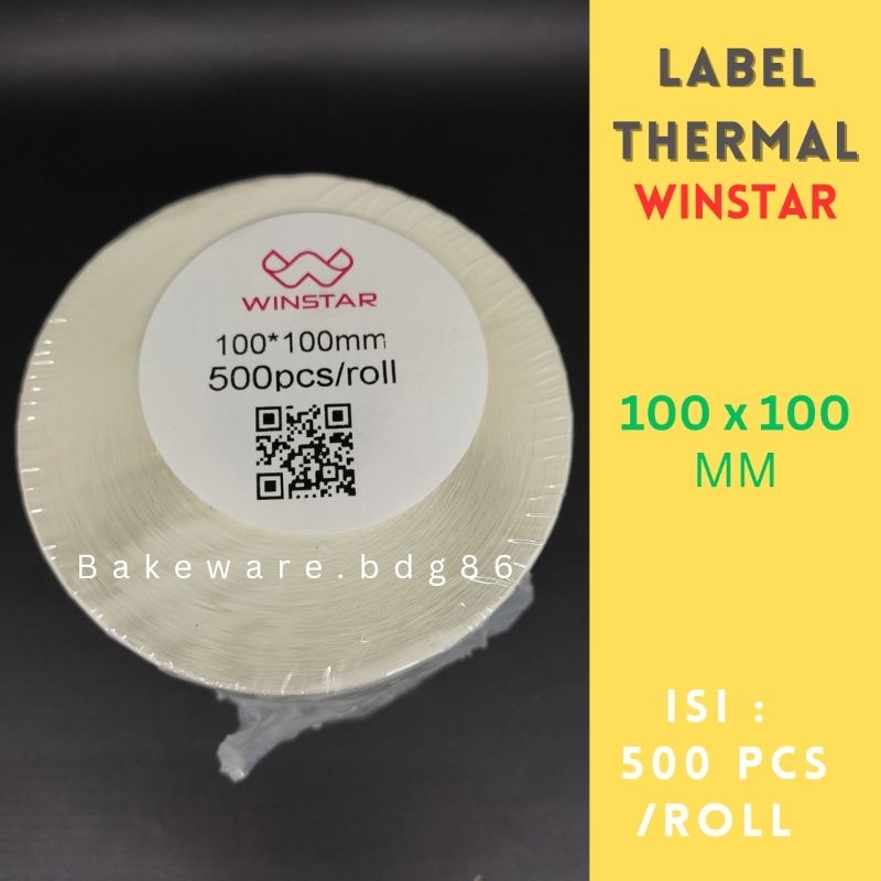 

LABEL THERMAL RESI 100 X 100 MM ISI 500 PCS KERTAS STICKER THERMAL RESI