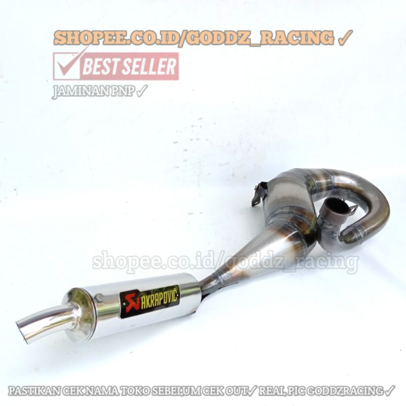 Knalpot Vespa Racing Kanan Akrapovic Vespa Px sprint Super Excel