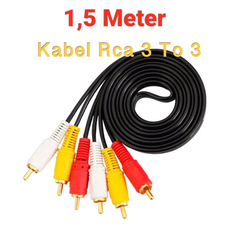 Kabel 3 Rca To 3 Rca / Kabel Rca - Rca Av Video / Kabel 3 Rca DVD TV