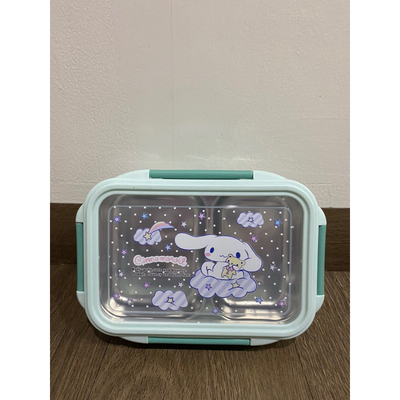 CAVA - TEMPAT MAKAN LUNCH BOX KUROMI CINNAMON ROLL SANRIO STAINLESS STEEL