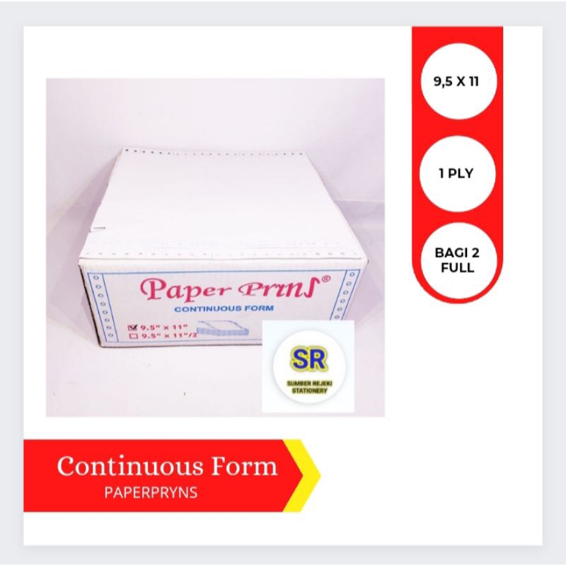 CONTINUOUS FORM (9,5 X 11) 1 PLY (BAGI 2)