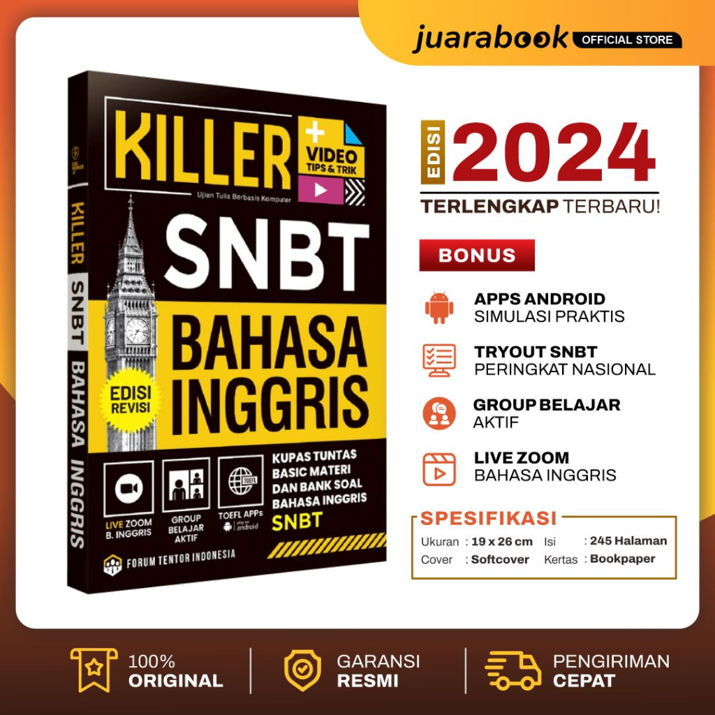 BUKU SBMPTN KILLER SNBT BAHASA INGGRIS TERUPDATE