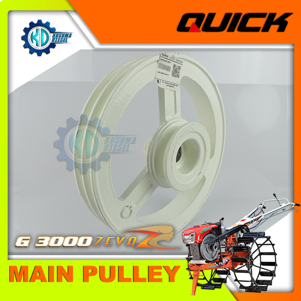 MAIN PULLEY, ZEVA - G3000 - PULI G3000 ZEVA - SPAREPART TRAKTOR QUICK ORIGINAL TERMURAH - TERLENGKAP