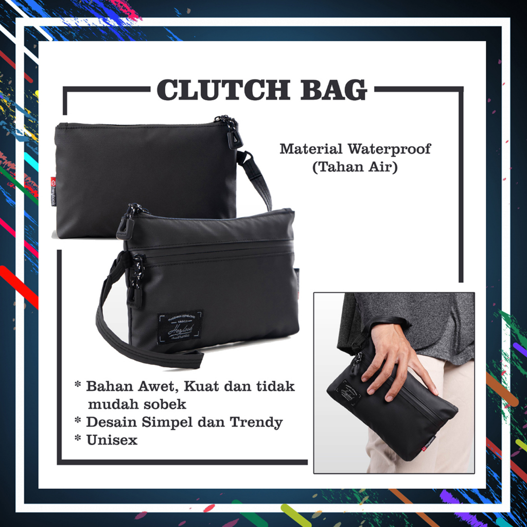 Tas Tangan Pria Waterproof Clutch Bag Pria Wanita Hand Bag Pria Wanita Waterproof