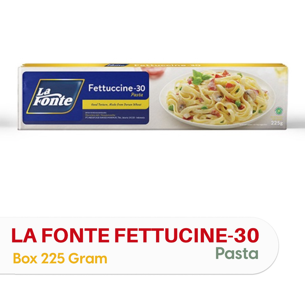 

PASTA FETTUCINE LA FONTE FETTUCINE PASTA LAFONTE FETUCINE BOX 225GR