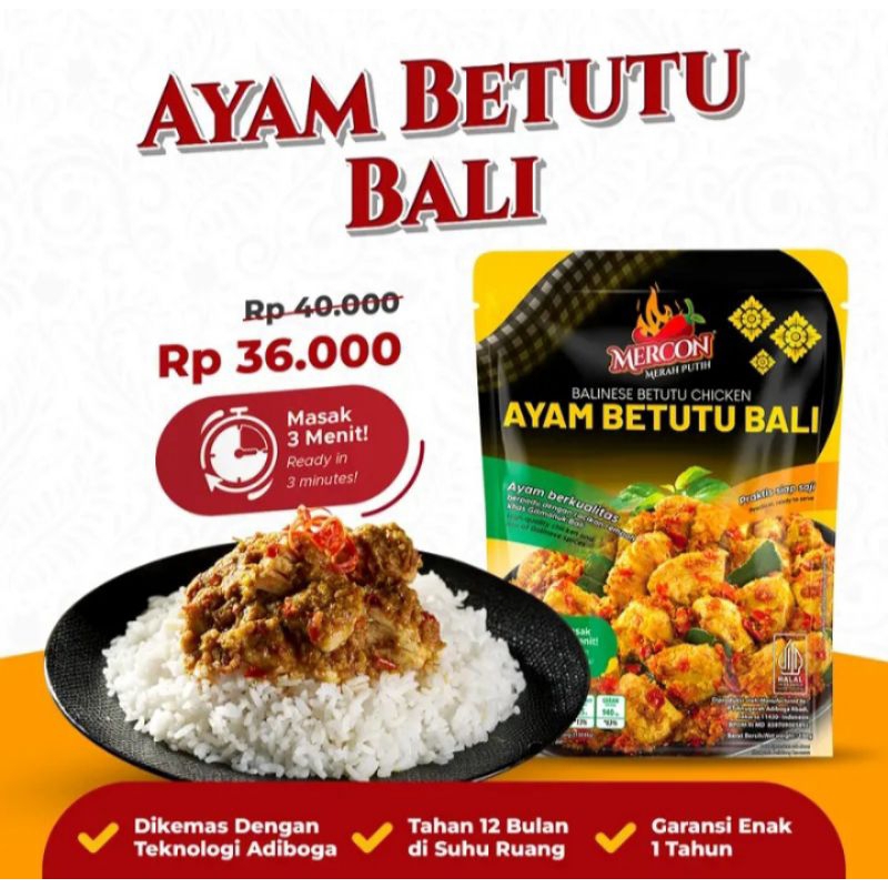 

Oseng Mercon Ayam Betutu Bali 150gr